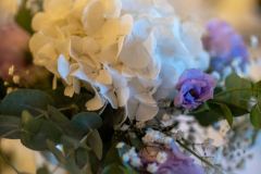 Bouquet blanc, vert, lavande