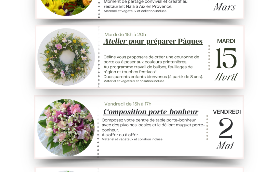 Ateliers floraux à Aix-en-Provence avec Hanaya Fleurs : une expérience créative et conviviale